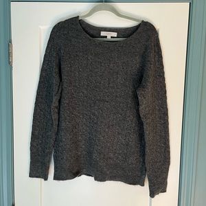 Loft Dark Gray Cableknit Sweater
